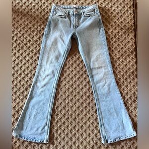Zara TRF Low Rise Flare Jeans Light Blue Size 27 (US 4)